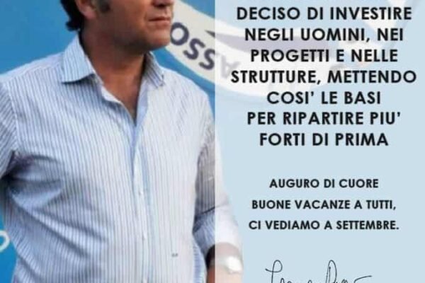 Il messaggio di fine anno di Franco Porzio