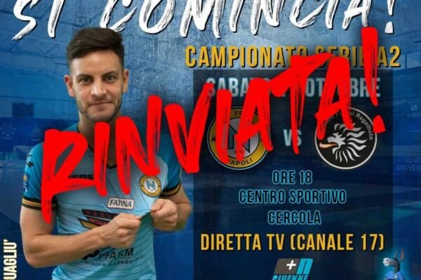 Covid, rinviata Napoli-Regalbuto di calcio a cinque