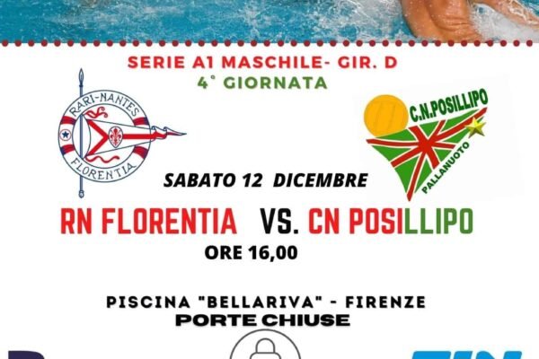 Posillipo, domani sfida alla Rari Nantes Florentia