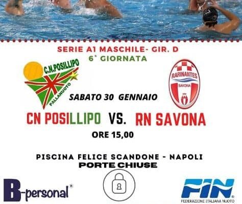 Posillipo, domani altra sfida al Savona alla Scandone