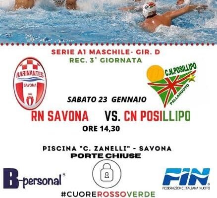 Posillipo, domani sfida al Savona senza Bertoli e Di Martire