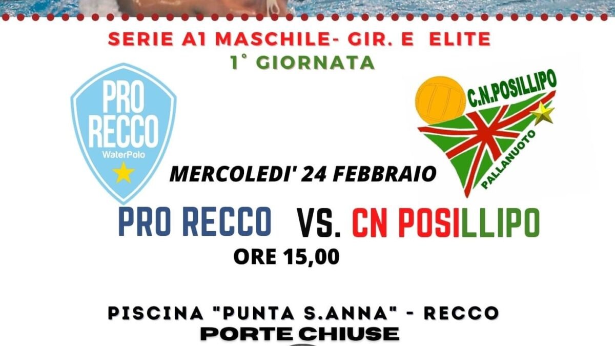 Posillipo, domani il ritorno in vasca contro Recco