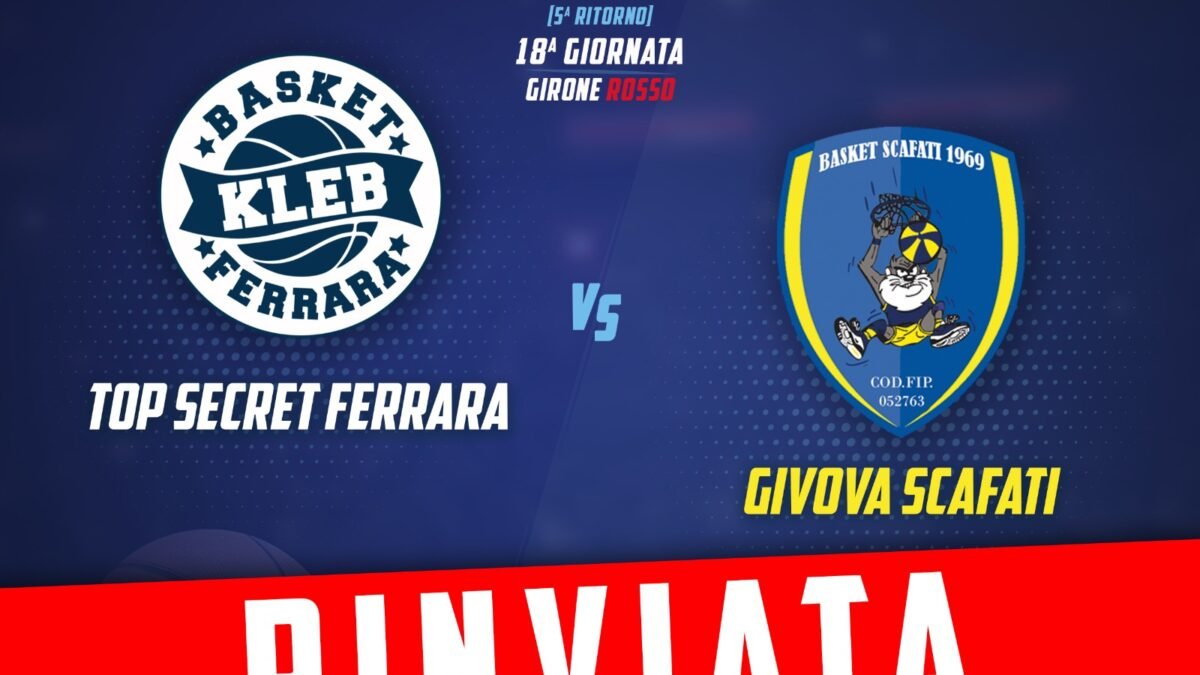 Scafati, rinviata gara con Ferrara