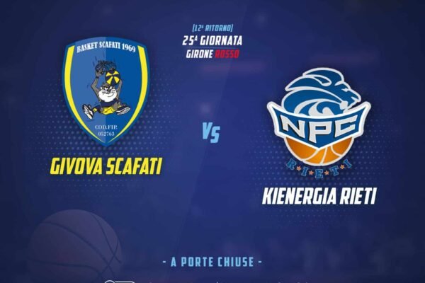 Givova Scafati, domenica arriva Rieti al PalaMangano