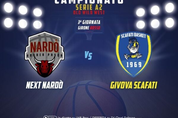 Givova Scafati a Nardò per la terza vittoria consecutiva