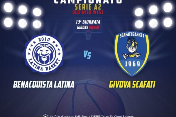 Givova Scafati, domani recupero in trasferta a Latina