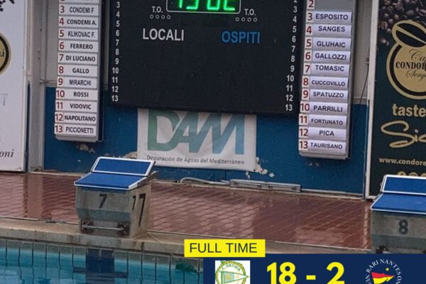 Rari Nantes Salerno rimaneggiata, a Siracusa arriva il ko