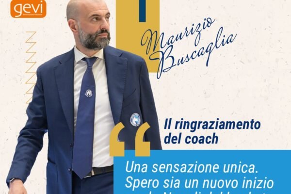 Maurizio Buscaglia ringrazia i tifosi della Gevi Napoli: “Atmosfera unica”