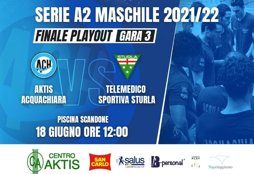 Aktis Acquachiara, domani gara3 playout contro Sturla