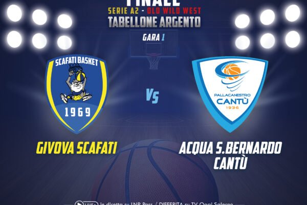 Givova Scafati, domani sera gara1 di finale contro Cantù