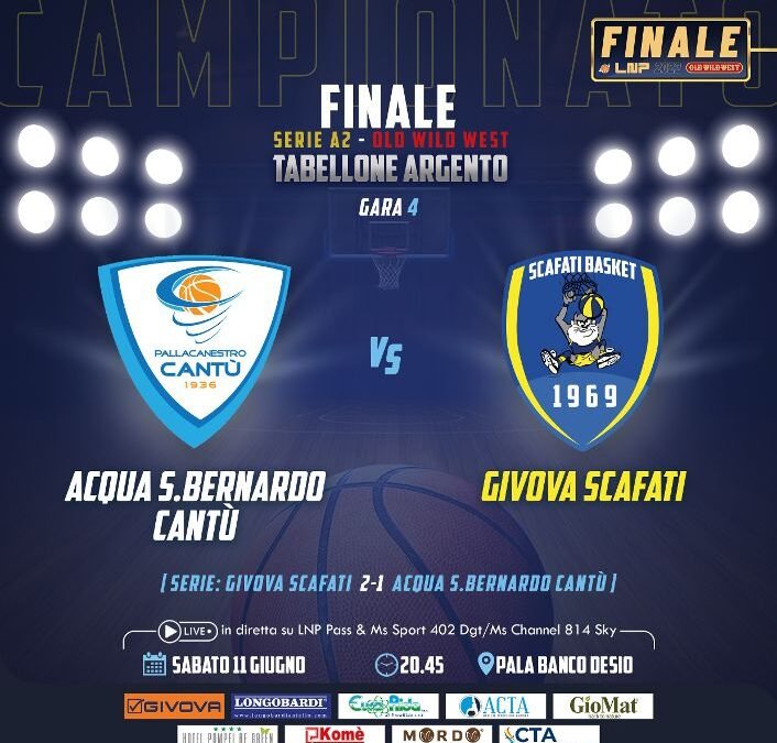 Givova Scafati, ci riprova in gara4 a Cantù