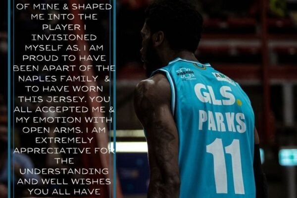 Jordan Parks saluta la Gevi Napoli con un messaggio toccante