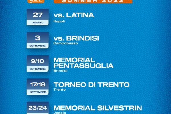 Gevi Napoli, ecco le gare amichevoli della pre-season