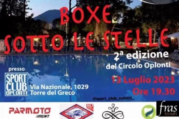 Boxe sotto le stelle, alla Sport Club Oplonti si esibisce De Martino