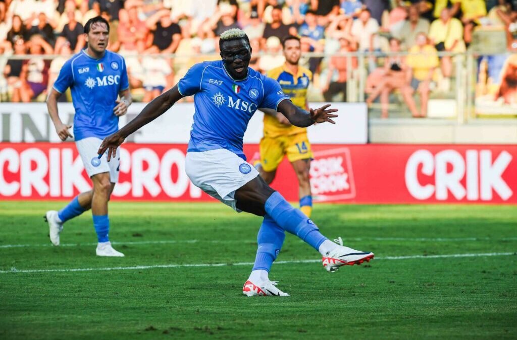 Osimhen riparte con due gol: “Darò anima e cuore per il Napoli”