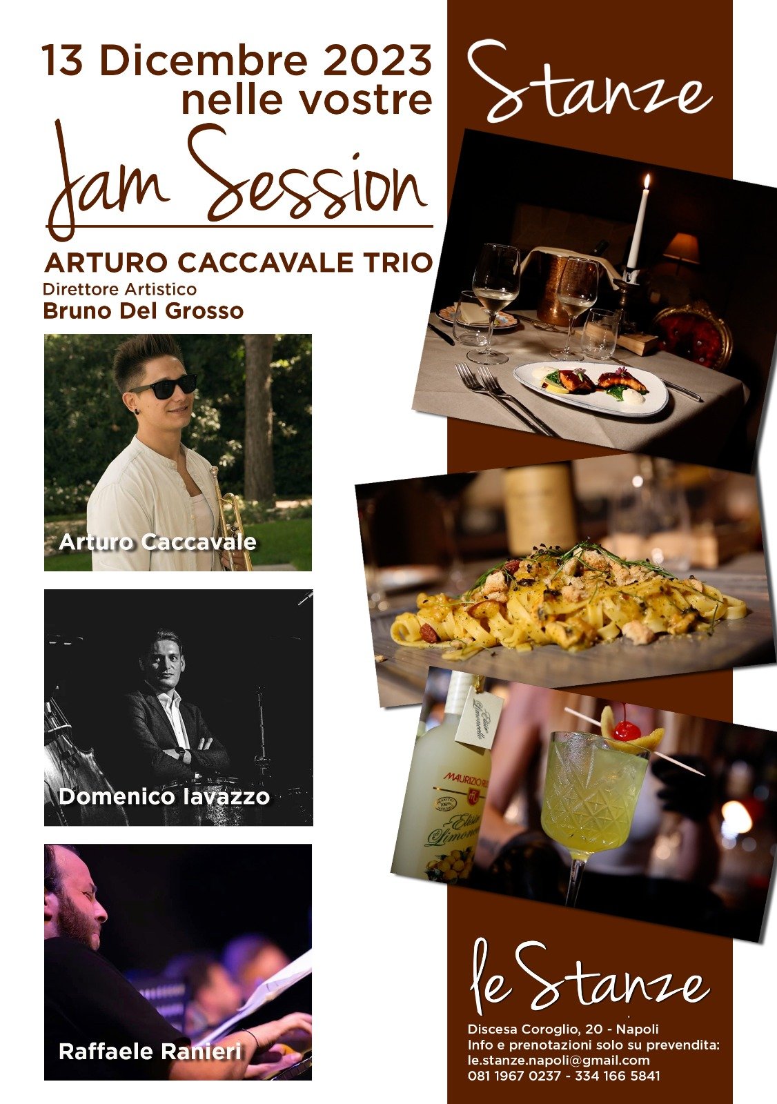 Le Stanze, mercoledì serata speciale tra musica e buon cibo