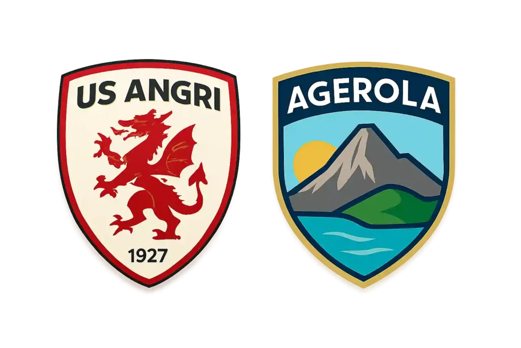 loghi delle squadre di calcio campano US Angri 1927 e Agerola