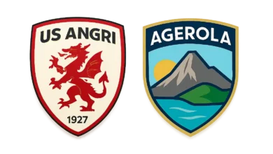 loghi delle squadre di calcio campano US Angri 1927 e Agerola