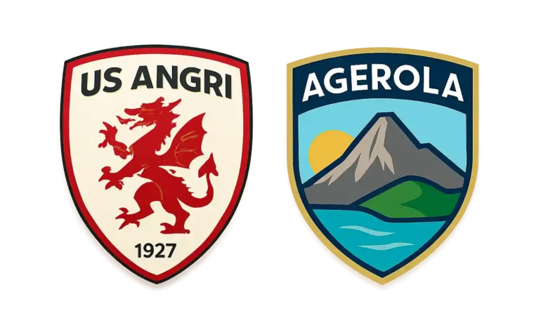 loghi delle squadre di calcio campano US Angri 1927 e Agerola